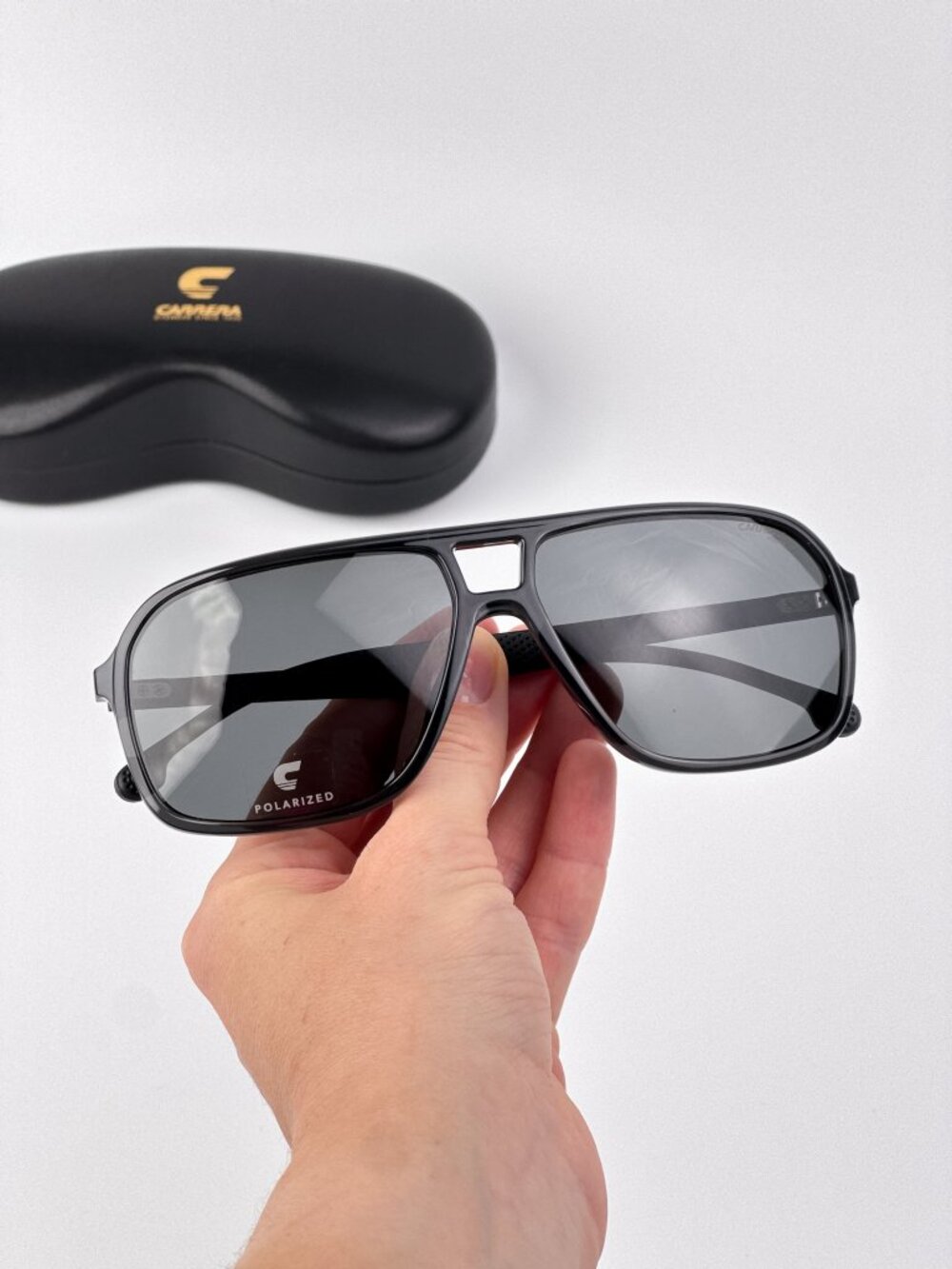 CARRERA 8035/S 0KB7/M9 GREY PILOT POLARIZED SUNGLASSES